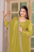 Magnifique Salwar Kameez indien pakistanais en tissu Georgette, avec broderie fantaisie, élégant, séchage rapide, pour fêtes, mariages et occasions décontractées