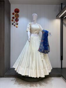 Lehenga Choli en soie rouge avec dupatta noir, tenue de mariage indienne traditionnelle, robe ethnique pour femmes, longueur au sol - Product Image 5