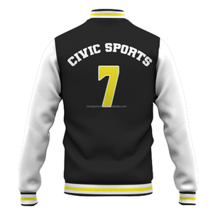 Veste universitaire en satin classique pour homme, coupe-vent, corps en polyester/coton, style streetwear - Product Image 5