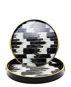 Plateau de service moderne en bois, ensemble de plateaux MDF sur mesure, écologique, imprimé émail décoratif, pour cuisine - Meilleures ventes - Product Image 1