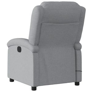 Fauteuil inclinable gris clair 100% polyester avec fonction massage en contreplaqué métallique - Product Image 6