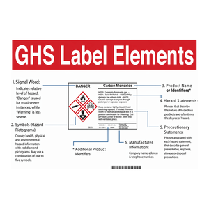 Letrero de Seguridad Química Brady GHS Label Elements, Duradero, 10x14 Pulgadas - Product Image 3