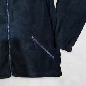 Veste zippée intégrale en polaire noire pour homme |   Veste en polaire à col haut avec poches zippées - Product Image 3