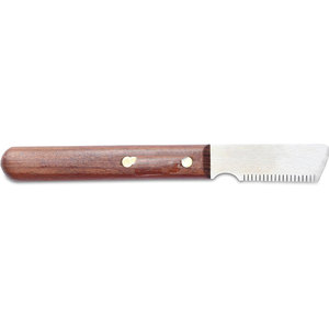 Couteau de toilettage professionnel pour animaux de compagnie avec manche en bois pour la coupe et l'élimination des poils des chiens et des chats - Product Image 2