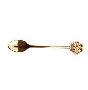 Brass Spoon Set Of 5 Pieces <b>Fork</b> & Spoon <b>Dessert</b> Sets manufacture Exclusive designer Spoon Sets Best Price - Product Image 5