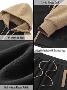 Ensemble sweat à capuche et pantalon de survêtement pour homme, vêtements d'occasion de haute qualité, tenue décontractée d'hiver - Product Image 5