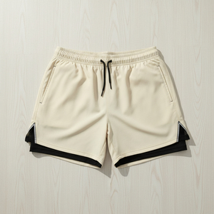 Shorts d'entraînement tactiques pour hommes en tissu extensible avec compression interne et poche zippée – Fournisseur en gros - Product Image 4