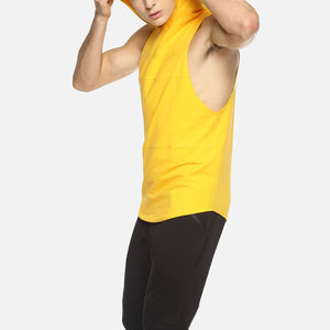 Nouvelle Arrivée : Gilet à Capuche Sans Manches pour Homme, 100% Coton Teint Uni, Respirant, Vêtement d'Extérieur Décontracté d'Hiver - Product Image 5