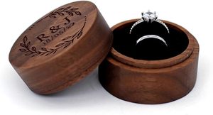 Personalized <b>Ring</b> <b>Box</b> - <b>Ring</b> <b>Bearer</b> <b>Box</b> - Custom Wooden <b>Ring</b> <b>Box</b> - Engraved - Product Image 4