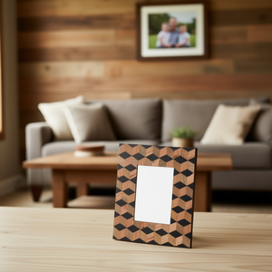 Customized <b>Rustic</b> Wood Picture <b>Frame</b> Handmade Family <b>Photo</b> Display for Wedding Anniversary Birthday Gift - Product Image 3