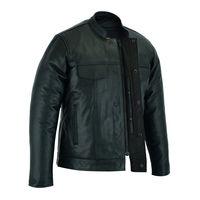 Veste en cuir de mouton pour homme - Haute qualité, finition lisse, imperméable et respirante, coupe confortable