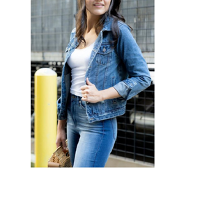 2025 Autumn New Style Ripped Blue Jean Stretch <b>Denim</b> <b>Jacket</b> Female Hooded Quilted <b>Crop</b> Jeans <b>Jacket</b> for Women - Product Image 6