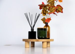 Planche de service ronde surélevée en bois de chêne, écologique et biodégradable, avec pieds cylindriques, pour hôtels et restaurants, logo personnalisé OEM, Vietnam - Product Image 6