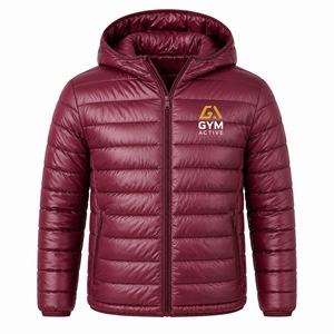 Veste matelassée unisexe épaisse coupe-vent respirante en tissu PU à capuche pour sports d'hiver en plein air avec logo personnalisé sur le devant - Product Image 6