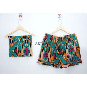 Conjunto de Pijama de Algodón de Manga Corta para Mujer, Estampado Floral, Ligero, Transpirable, de Secado Rápido, para Primavera, Verano y Otoño - Product Image 2