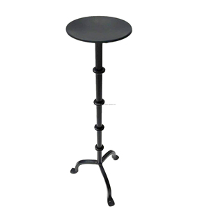 Bougeoir en métal à trois boutons de pied avec plaque ensemble de 3 pièces pour la décoration de mariage et de fête décorative pour la maison - Product Image 4