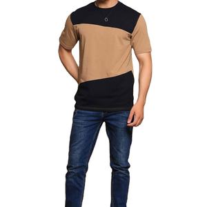 Prix de gros T-shirts pour hommes Logo sur mesure T-shirts pour hommes Col rond 100% coton T-shirt noir anti-rides pour hommes - Product Image 1