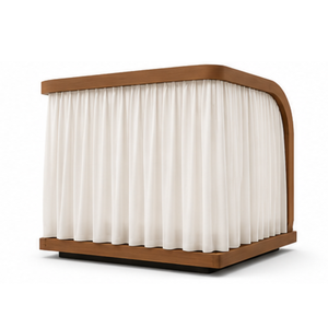 Lit de jardin moderne en bois massif avec rideaux d'intimité pour hôtel de luxe, villa, patio, mobilier de bord de piscine - Product Image 5