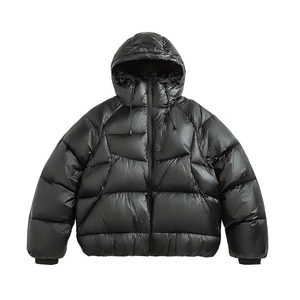 Veste d'hiver matelassée premium pour homme, design confortable, style streetwear, vêtement chaud avec fermeture éclair et col à capuche - Product Image 3