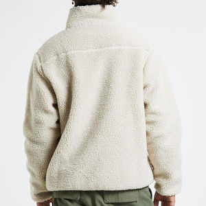 Veste d'hiver en polaire à fermeture éclair, style Sherpa, en polaire polaire et polyester, personnalisable avec logo, vente en gros - Product Image 4