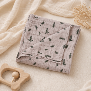 Custom Printed Floral Character Design Eco-Friendly Muslin Swaddle <b>Blanket</b> | Soft Breathable Organic Cotton Baby <b>Wrap</b> Premium - Product Image 1