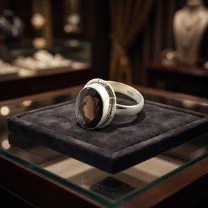 925 Sterling Silver Smoky Quartz Ring Natural Gemstone Handmade Vintage Jewelry Classic Design For Men Women Wholesale - Product Image 3
