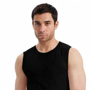 เสื้อกล้ามคอกลมสีดำสำหรับผู้ชาย แพ็ค 6 ตัว - Product Image 2