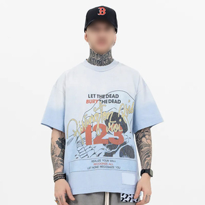 เสื้อยืดผู้ชายทรงสลิมฟิต ผ้าคอตตอน ล้างสีแบบแอซิดวอช แขนสั้น สั่งทำได้ สำหรับธุรกิจ ใส่ในชีวิตประจำวัน และใช้สำหรับงานโปรโมท - Product Image 1