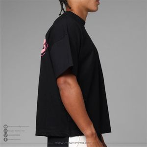 New Drop Oversized <b>Tshirt</b> High Quality Custom Logo 100% Cotton Custom Printed Short Sleeve Quick Dry Summer Streetwear Fashion - Product Image 3
