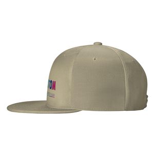 Casquette Snapback Personnalisée 6 Panneaux Unisexe en Sergé de Coton avec Broderie Logo Lettres Arc-en-ciel sur Panneau Avant, Style Urbain Décontracté - Product Image 3