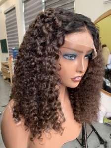 Perruques bouclées Kinhky Eursian à franges, couleur naturelle, 100% cheveux Remy vietnamiens, extension de cheveux vierges - Product Image 5