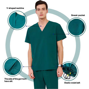 Fashion <b>Doctor</b> Surgical Medical Nurse Scrubs Uniform Custom Logo High Quality Knitted Eco-Friendly Scrubs Uniform <b>Set</b> Women - Product Image 2