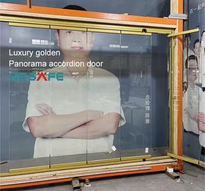 Màu Sắc Tùy Chỉnh Không Khung Kính Hiện Đại Gấp Cửa Ban Công Phân Vùng Cho Khách Sạn Không Khung Gấp Cửa Kính - Product Image 5