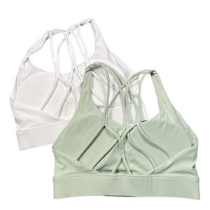 Soutiens-gorge de sport personnalisés à dos croisé rembourrés, maintien élevé, sans coutures, pour femmes, fitness, entraînement, gym, yoga, doux, durables, vêtements de sport - Product Image 3