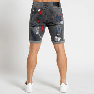 Pantalones Cortos de Mezclilla Elásticos de Moda para Hombre, Estilo Casual, Color Azul y Negro, Nuevos para Verano - Product Image 5