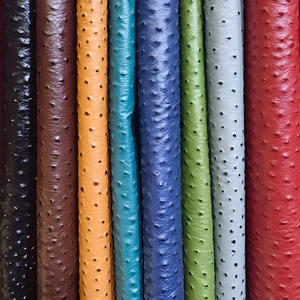 Material de Cuero Estampado de Avestruz de Primera Calidad para Accesorios de Moda de Lujo y Proyectos de Decoración del Hogar DIY de Alta Costura - Product Image 6