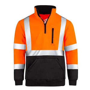 Conjunto de Uniforme de Seguridad OEM de Alta Visibilidad, Reflectante, Fluorescente, Naranja, Sudadera con Capucha y Pantalones, Personalizado, Resistente al Viento, para Trabajo Nocturno, MOQ Bajo - Product Image 1