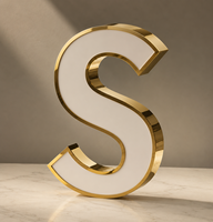 Enseigne de lettres de l'alphabet en métal éclairé avec LED et logo amélioré de nuit en PVC 3D personnalisé pour la décoration d'entreprise de bâtiment