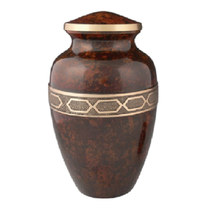 Urna Funeraria de Latón Hecha a Mano, Ecológica y de Alta Calidad, para Cenizas de Adultos, Color Negro Brillante - Product Image 1