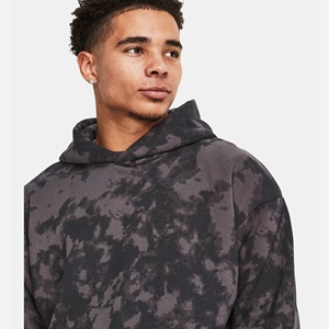 Acid Wash Hoodie Screen Print Venta al por mayor Vintage Oversized Custom Hombres Mujeres Sudadera con capucha desgastada completamente personalizada - Product Image 4