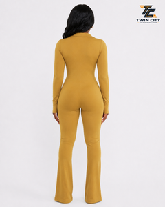 Mono largo de manga larga con cremallera para mujer, sin costuras, elástico, ajustado, para yoga, gimnasio, ropa informal. - Product Image 4