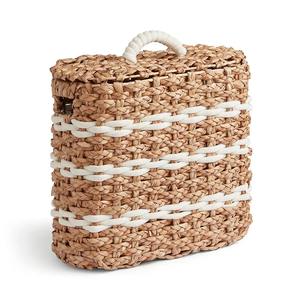 Panier de rangement à rayures en corde avec couvercle, panier de rangement fait main, vente en gros, écologique, fabriqué au Vietnam - Product Image 5