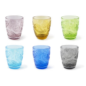 Juego de 6 vasos Excelsa Cachemire de 30 cl, multicolor, con diseño en relieve, para agua o jugo. - Product Image 1