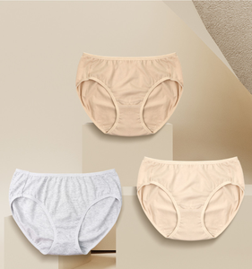 Slip Bikini Donna in Cotone Coreano Tinta Unita a Vita Media, Traspirante, Asciugatura Rapida, Eco-Friendly, Vestibilità Comoda, Senza Cuciture - Product Image 3