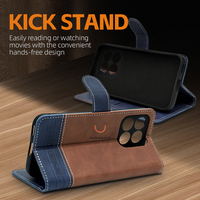 Coque de téléphone en cuir à fermeture avec béquille et support magnétique Housse de protection Funda pour téléphones portables