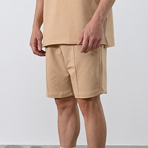 Pantalones Cortos Deportivos de Felpa de Algodón OEM/ODM, Casuales, Holgados, con Cintura Elástica, Estilo Urbano, Transpirables, para Hombre - Product Image 3