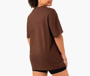 Camiseta para mujer, camisetas sencillas con estampado de color liso y cuello redondo, moda de verano, ajuste holgado, informal, 100% algodón, Jersey transpirable - Product Image 2