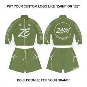 ชุดเซ็ตเสื้อแจ็คเก็ตกันลมสำหรับผู้ชาย ZAINI รุ่นฤดูหนาว น้ำหนัก 300 กรัม ผลิตจากโพลีเอสเตอร์ทาสลอน แห้งเร็ว มีฮู้ด สีชมพูขาว พิมพ์โลโก้ด้วยผ้าไหมแบบซิลค์สกรีน รับผลิตแบบ OEM - Product Image 1