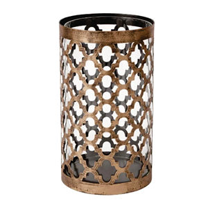 Antique Bronze Metal Pillar Candle Holder Glass Cylinder <b>Tea</b> <b>Light</b> <b>Lantern</b> Geometric Moroccan Wedding Centerpiece Home Decor - Product Image 1