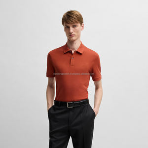 Nardon personalizado bordado Logo algodón tejido botón manga corta raya para Polo camisetas para Hombres estilo Casual - Product Image 3